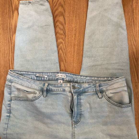 Ava & Viv Blue Skinny Jeans Soft Denim - Picture 3 of 4